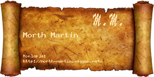 Morth Martin névjegykártya
