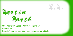 martin morth business card